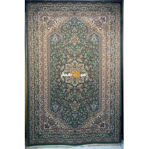 سجاد تركي الفخامة صوف اكرليك خيط مبروم  37878 لون اخضر مقاس 400*600