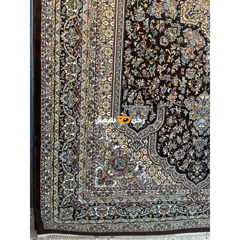 سجاد تركي الفخامة صوف اكرليك خيط مبروم  37878 لون بني مقاس 100*400