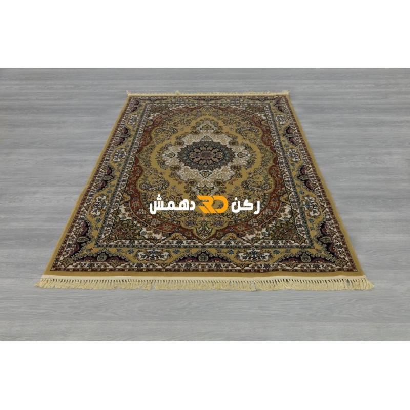 سجاد تركي الفخامة صوف اكرليك خيط مبروم  36963 لون ذهبي مقاس 100*200