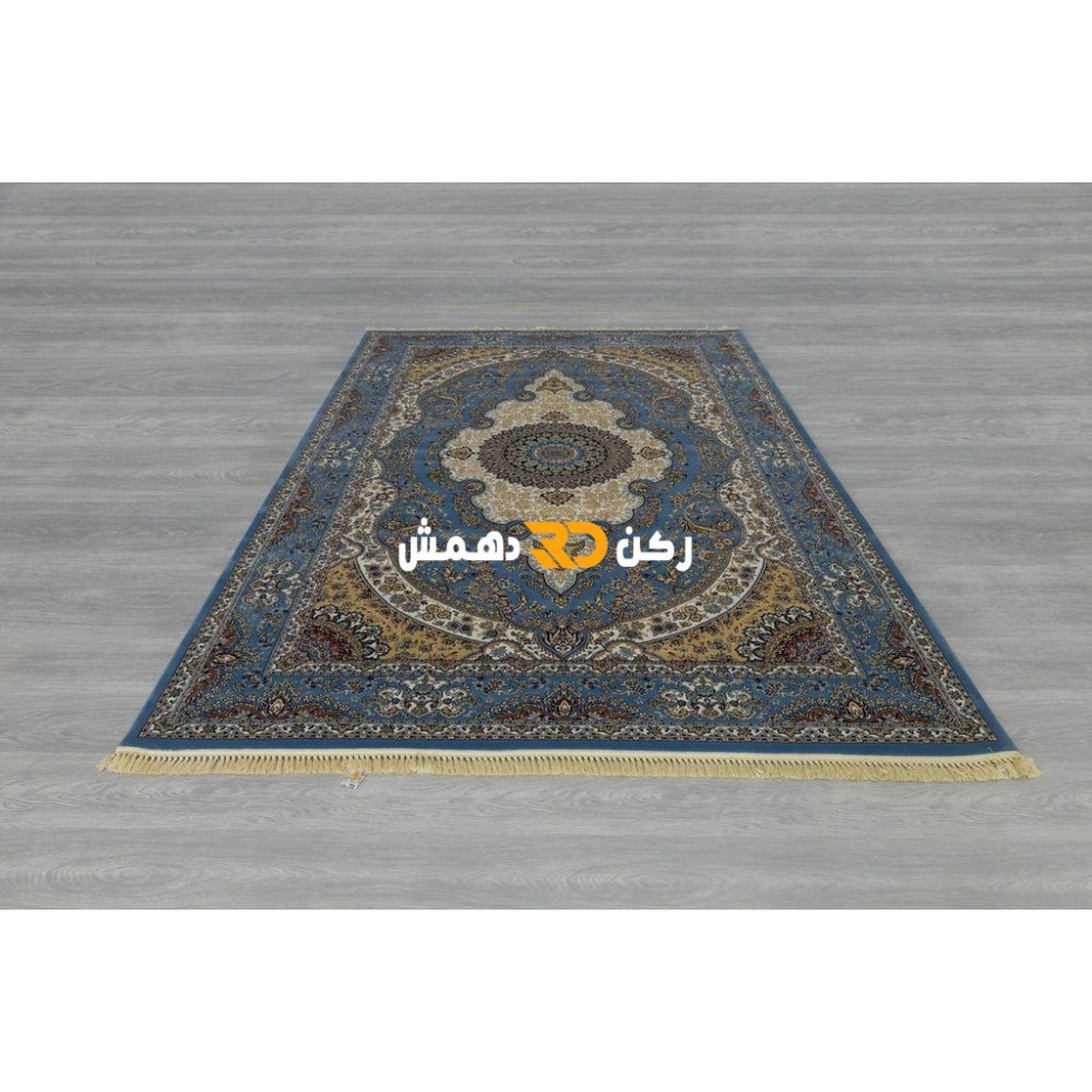 سجاد تركي الفخامة صوف اكرليك خيط مبروم  36963 لون سماوي مقاس 400*600