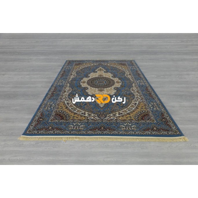 سجاد تركي الفخامة صوف اكرليك خيط مبروم  36963 لون سماوي مقاس 100*200