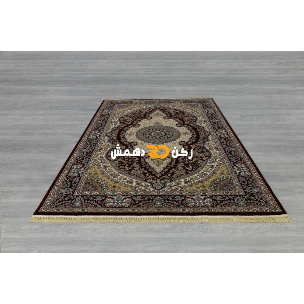 سجاد تركي الفخامة صوف اكرليك خيط مبروم  36963 لون احمر عنابي مقاس 400*600