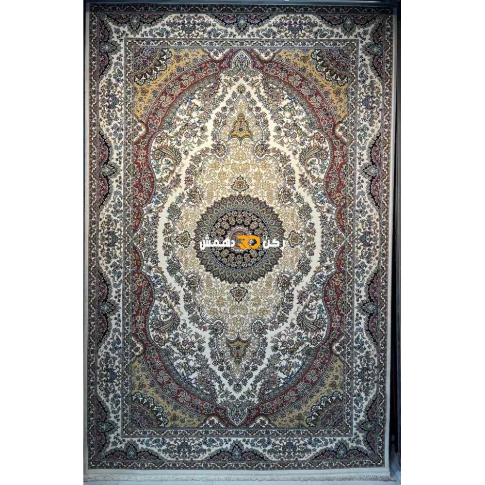 سجاد تركي الفخامة صوف اكرليك خيط مبروم  36963 لون كريم مقاس 100*200