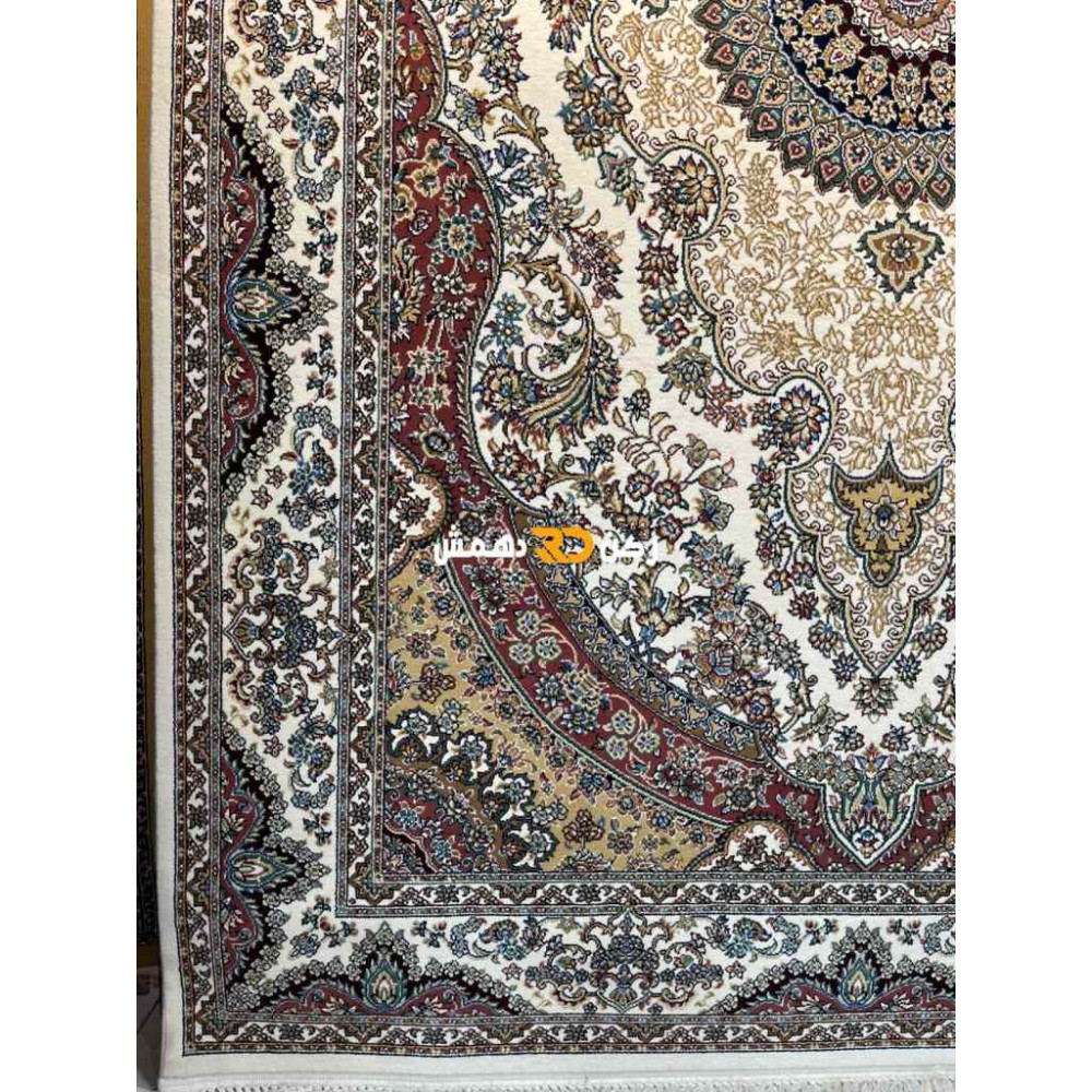 سجاد تركي الفخامة صوف اكرليك خيط مبروم  36963 لون كريم مقاس 100*200