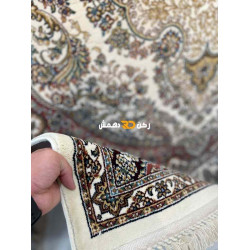 سجاد تركي الفخامة صوف اكرليك خيط مبروم  36963 لون كريم مقاس 100*200