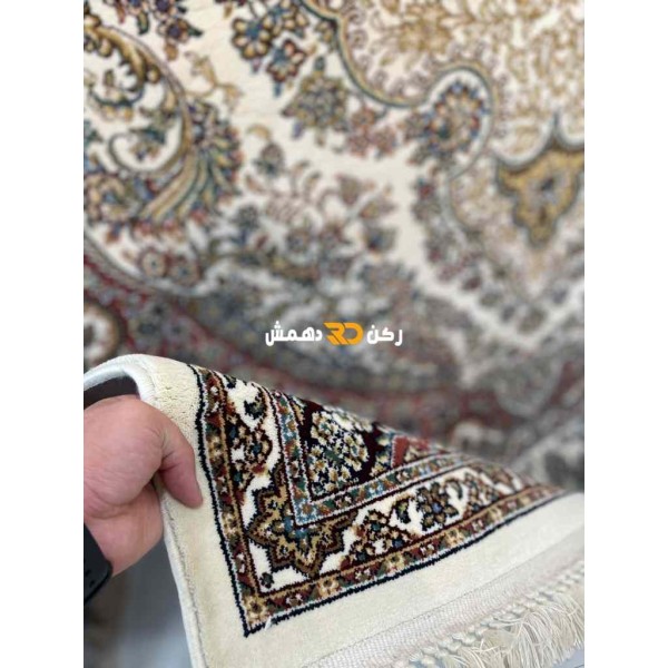 سجاد تركي الفخامة صوف اكرليك خيط مبروم  36963 لون كريم مقاس 200*300