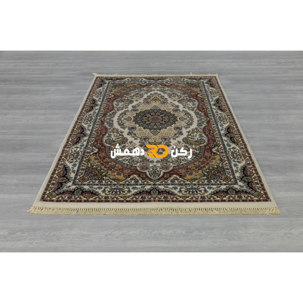 سجاد تركي الفخامة صوف اكرليك خيط مبروم  36963 لون كريم مقاس 100*200