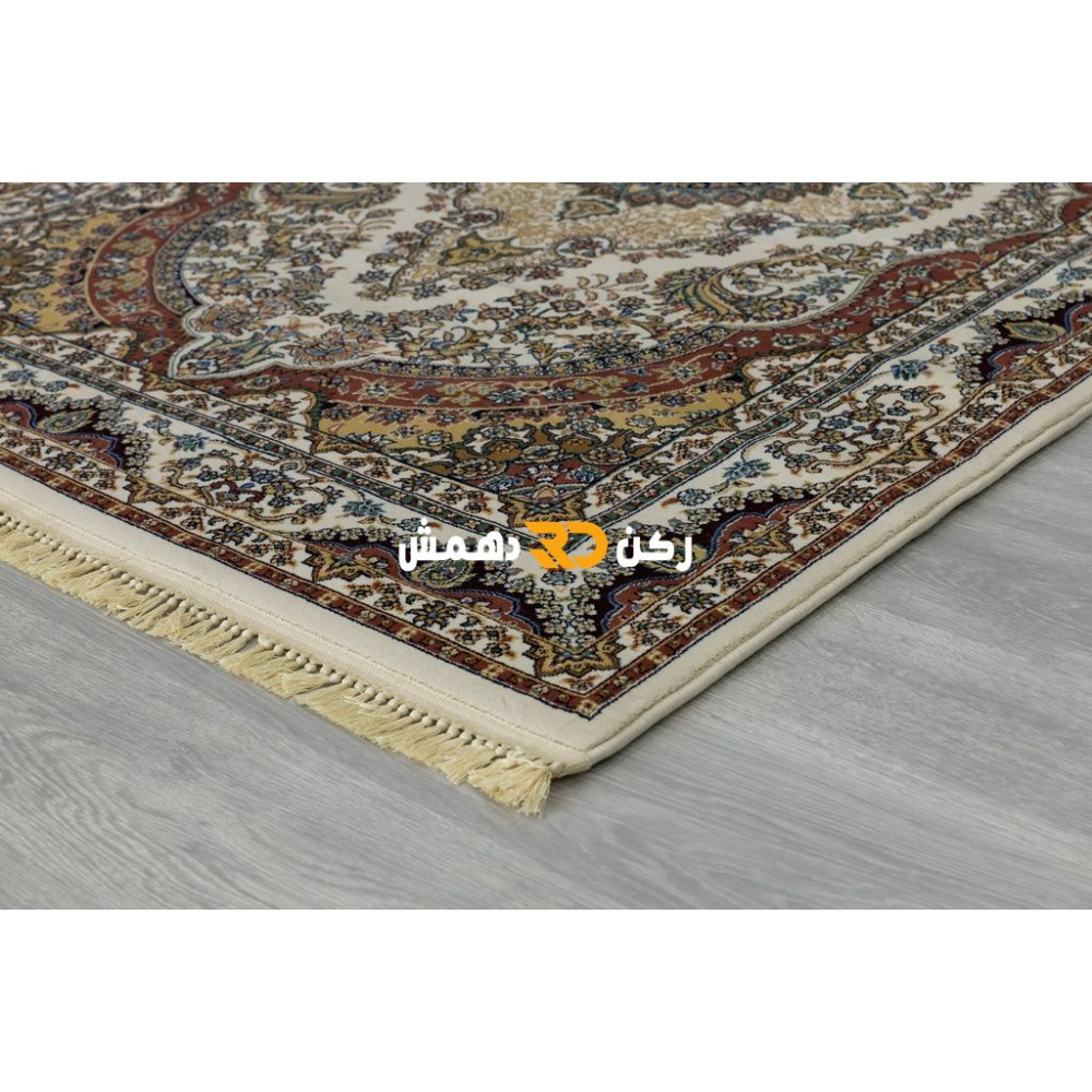 سجاد تركي الفخامة صوف اكرليك خيط مبروم  36963 لون كريم مقاس 100*200