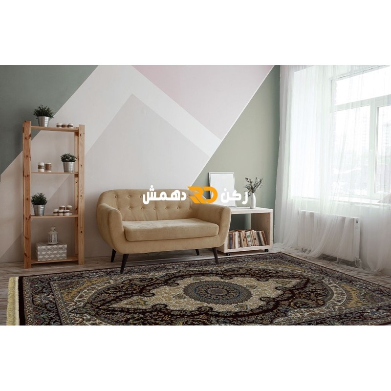 سجاد تركي الفخامة صوف اكرليك خيط مبروم  36963 لون احمر عنابي مقاس 100*200