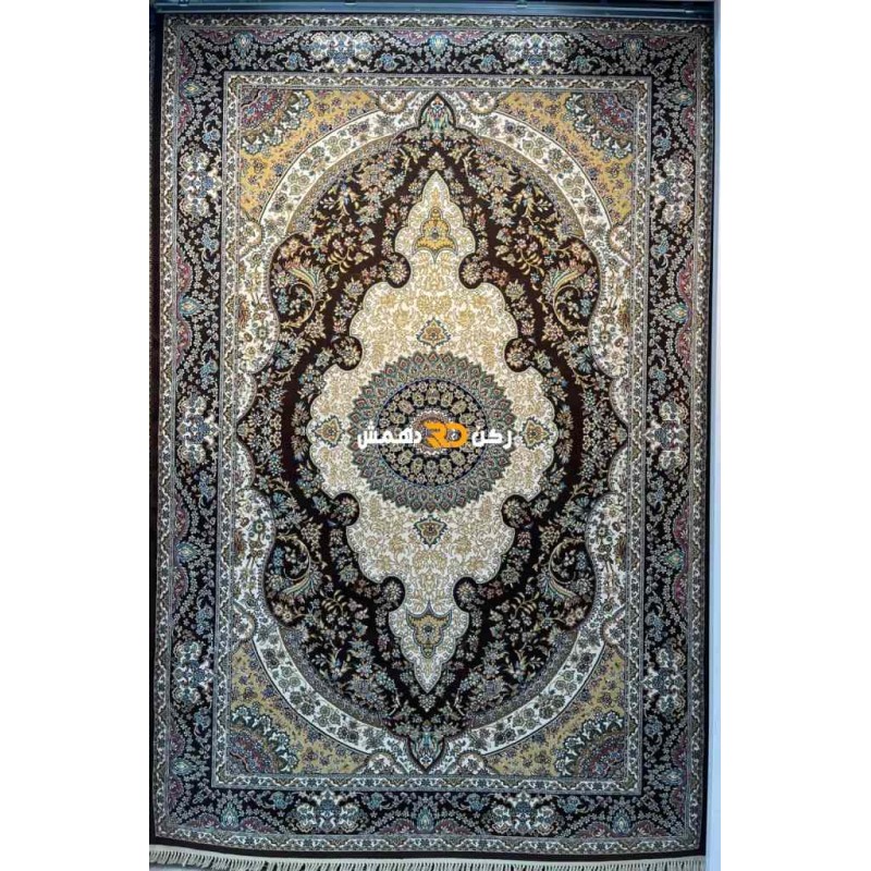 سجاد تركي الفخامة صوف اكرليك خيط مبروم  36963 لون بني مقاس 400*600