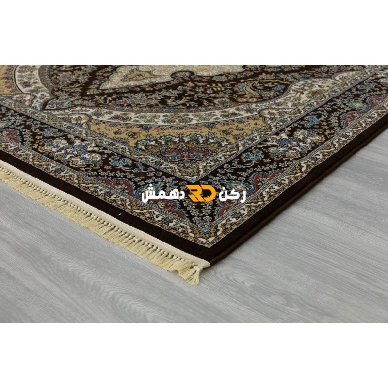 سجاد تركي الفخامة صوف اكرليك خيط مبروم  36963 لون بني مقاس 400*600