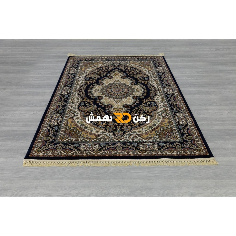 سجاد تركي الفخامة صوف اكرليك خيط مبروم  36963 لون كحلي مقاس 400*600