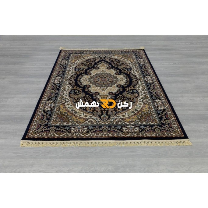 سجاد تركي الفخامة صوف اكرليك خيط مبروم  36963 لون كحلي مقاس 400*500