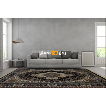 سجاد تركي الفخامة صوف اكرليك خيط مبروم  36963 لون كحلي مقاس 400*500