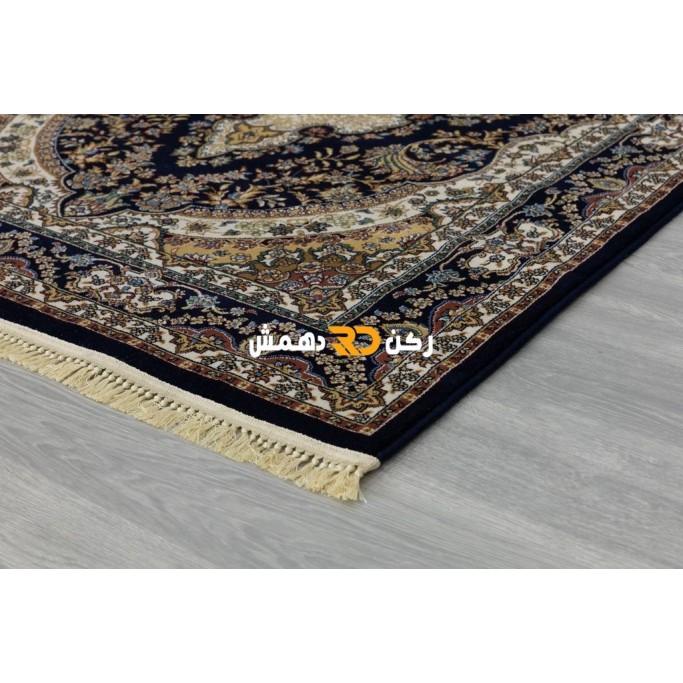سجاد تركي الفخامة صوف اكرليك خيط مبروم  36963 لون كحلي مقاس 400*500
