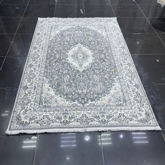 Classic Turkish carpet Al-Jawhara soft 27166A grey size 200*300