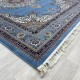 Turkish diamond carpet first class classic thick wool 38684A cyan size 250*350