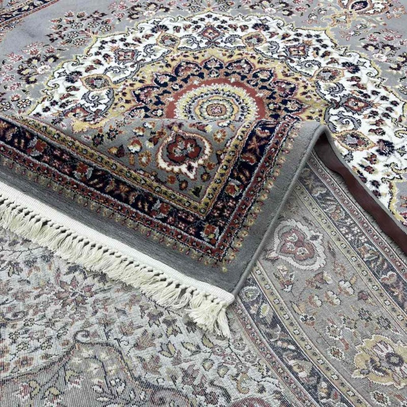سجاد تركي الماس صوف درجه اولا كلاسيك سميك 38684A رصاصي مقاس 250*350