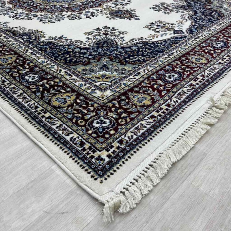 سجاد تركي الماس صوف درجه اولا كلاسيك سميك 38684A كريم مقاس 100*200