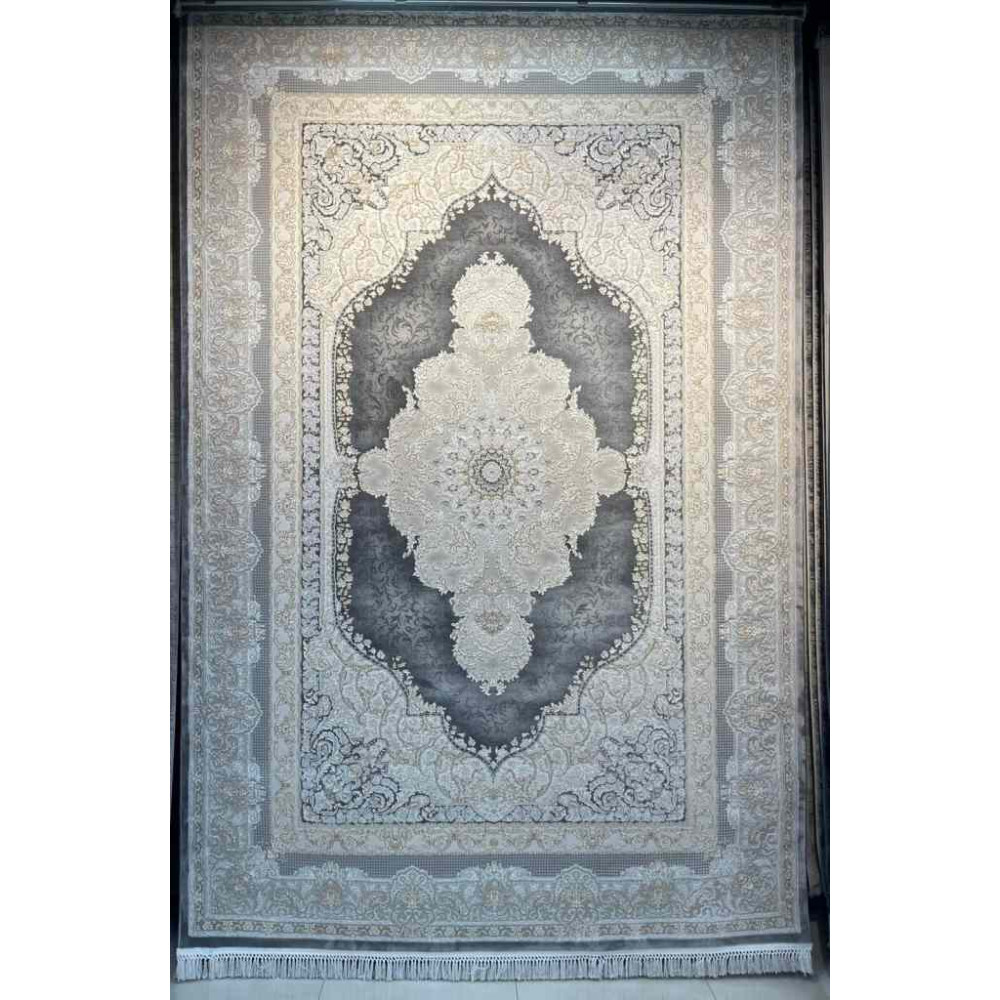 سجاد تركي اليمامة كلاسيك سميك ناعم 40378A رصاصي مقاس 500*800