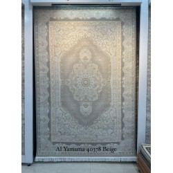 Al Yamama Classic Thick Soft Turkish Carpet 40378A beige Size 100*200
