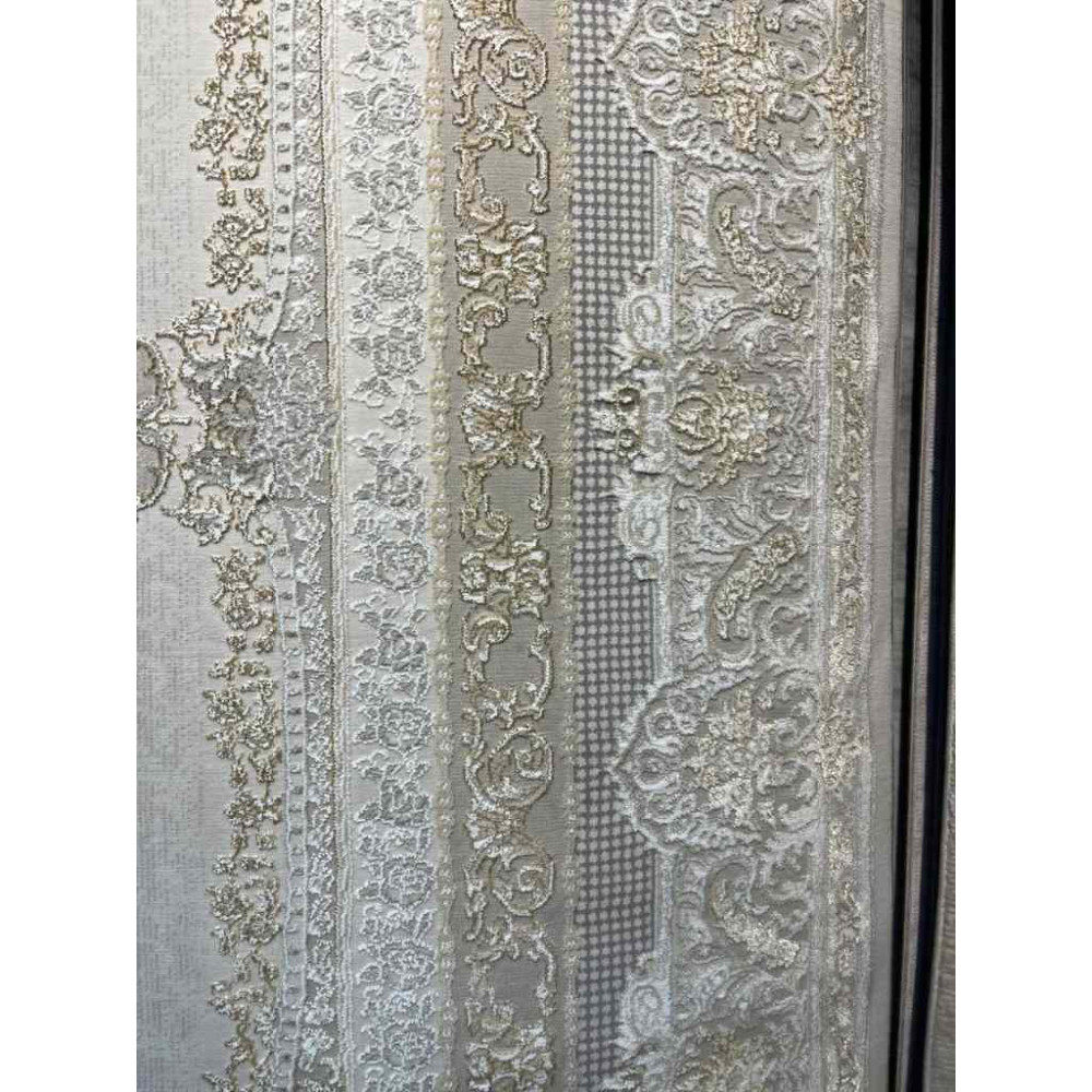 سجاد تركي اليمامة كلاسيك سميك ناعم 40378A كريم مقاس 100*400