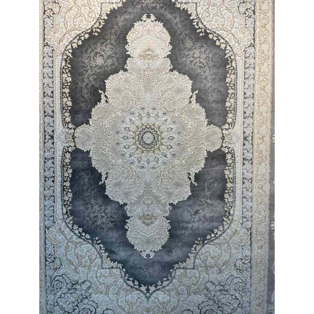 سجاد تركي اليمامة كلاسيك سميك ناعم 40378A رصاصي مقاس 500*800