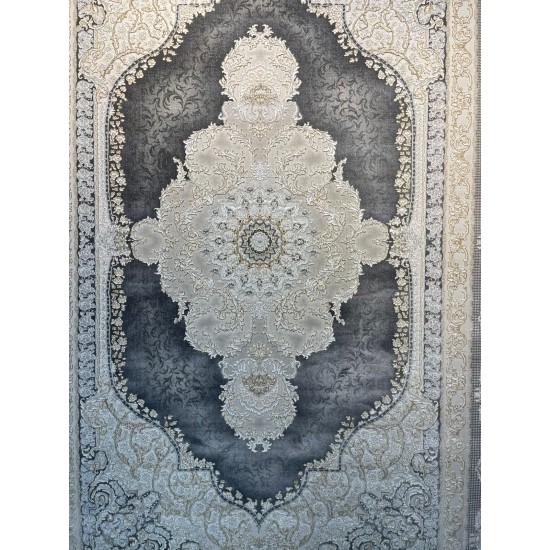 Al Yamama Classic Thick Soft Turkish Carpet 40378A Navy Size 100*300 Al Yamama Classic Thick Soft Turkish Carpet 40378A Navy Size 100*300