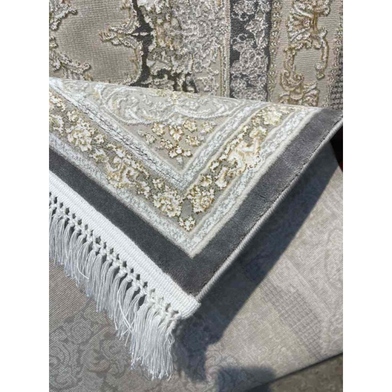 سجاد تركي اليمامة كلاسيك سميك ناعم 40378A رصاصي مقاس 100*300