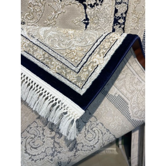 Al Yamama Classic Thick Soft Turkish Carpet 40378A Navy Blue Size 500*800 Al Yamama Classic Thick Soft Turkish Carpet 40378A Navy Blue Size 500*800