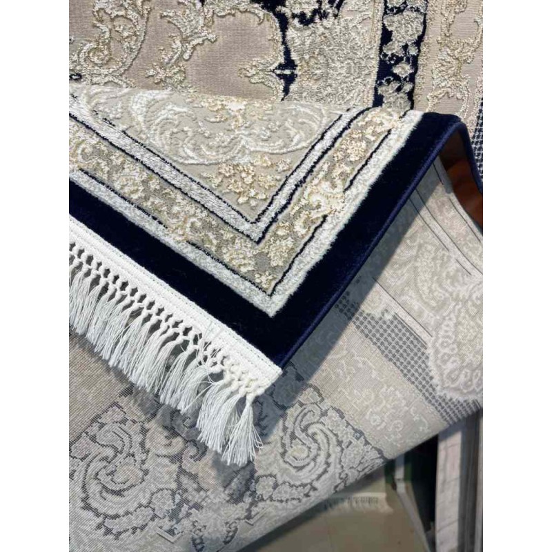 سجاد تركي اليمامة كلاسيك سميك ناعم 40378A كحلي مقاس 250*350
