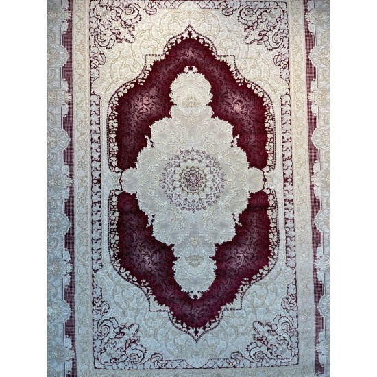 Al Yamama Classic Thick Soft Turkish Carpet 40378A red Size 100*400 Al Yamama Classic Thick Soft Turkish Carpet 40378A red Size 100*400