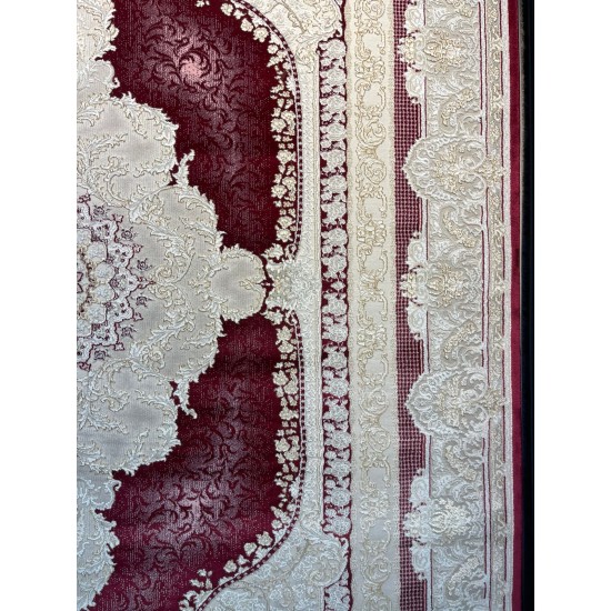 Al Yamama Classic Thick Soft Turkish Carpet 40378A red Size 100*400 Al Yamama Classic Thick Soft Turkish Carpet 40378A red Size 100*400