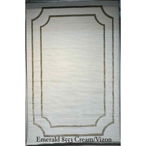 Turkish rug emerald frame 8553 cream vizon size 400*500