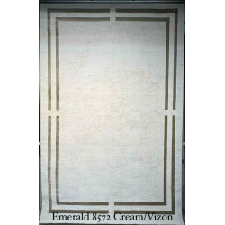 سجاد تركي اطار برواز الزمرد 8572 كريم فيزون مقاس 300*500