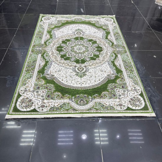 Classic soft Turkish carpet NC63B green size 100*200