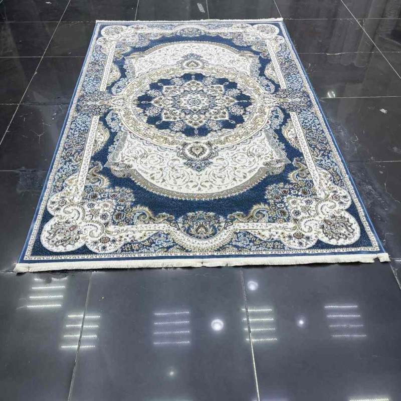 سجاد نجلة تركي كلاسيك ناعم NC63B سماوي مقاس 120*180