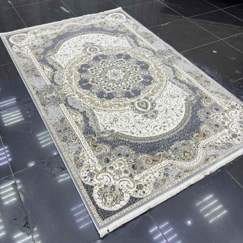 سجاد نجلة تركي كلاسيك ناعم NC63B رصاصي مقاس 120*180