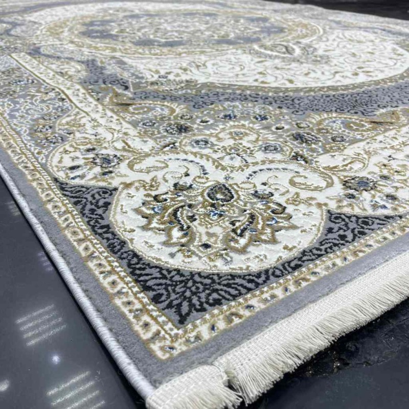 سجاد نجلة تركي كلاسيك ناعم NC63B رصاصي مقاس 120*180