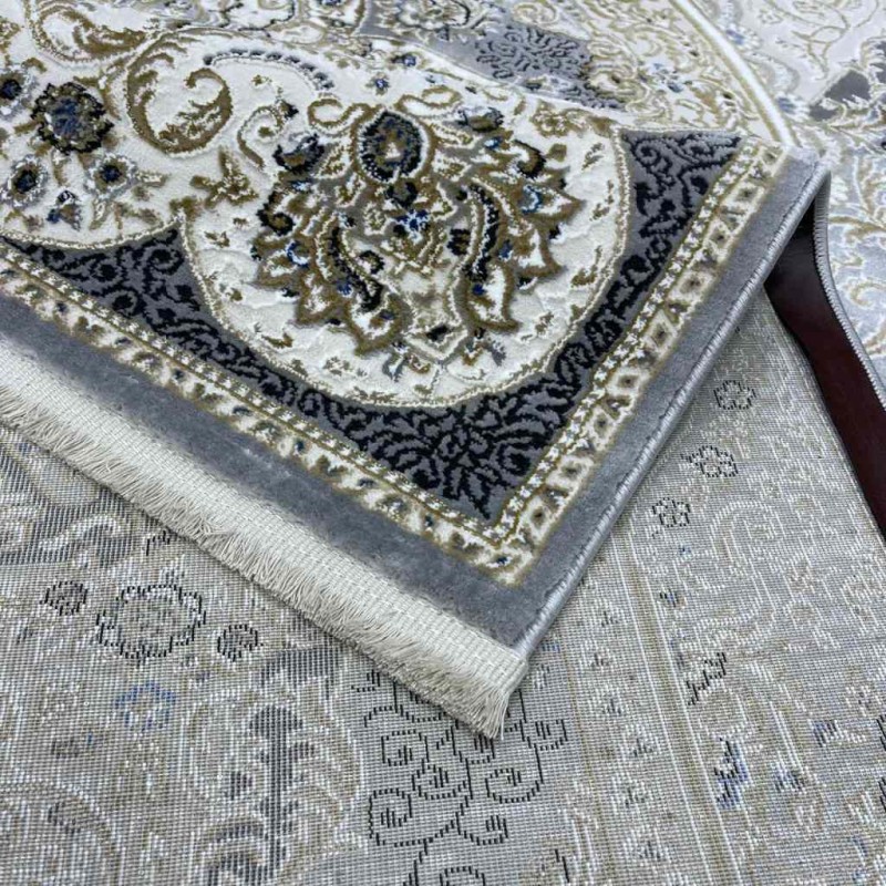 سجاد نجلة تركي كلاسيك ناعم NC63B رصاصي مقاس 120*180
