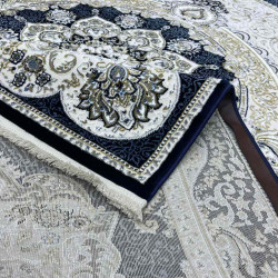 سجاد نجلة تركي كلاسيك ناعم NC63B كحلي مقاس 100*300