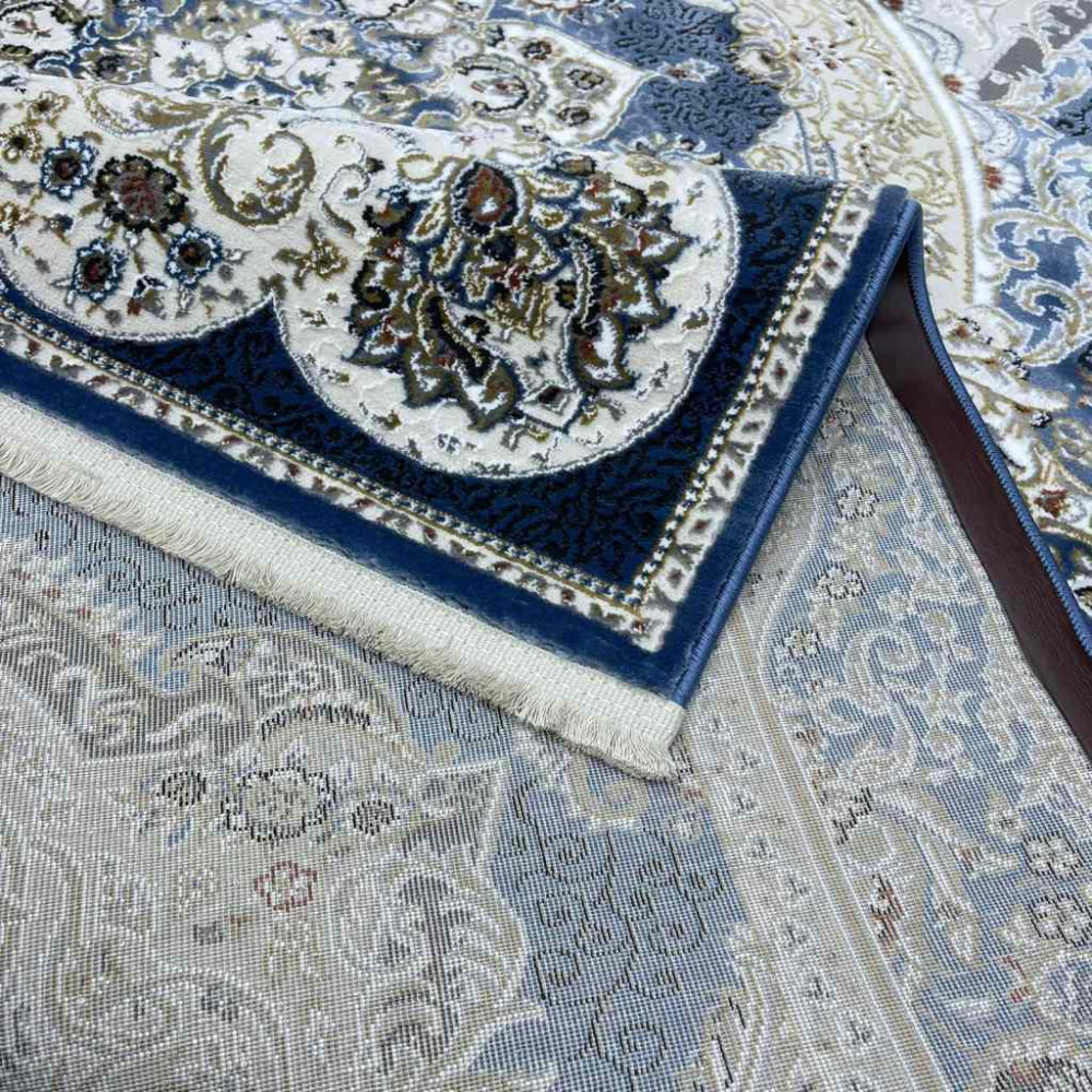 سجاد نجلة تركي كلاسيك ناعم NC63B سماوي مقاس 120*180