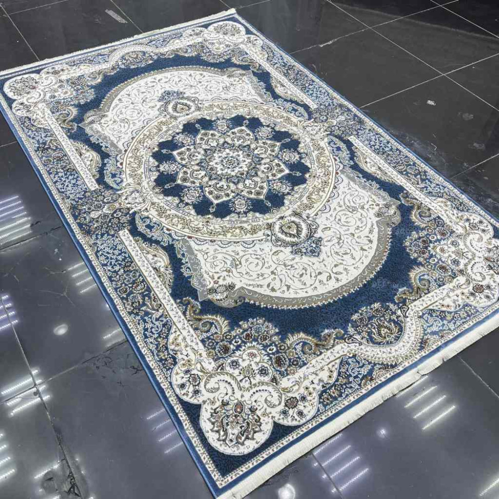 سجاد نجلة تركي كلاسيك ناعم NC63B سماوي مقاس 120*180