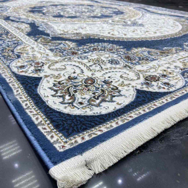 سجاد نجلة تركي كلاسيك ناعم NC63B سماوي مقاس 120*180