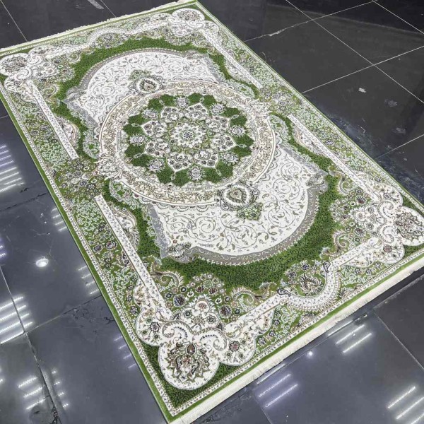 Classic soft Turkish carpet NC63B green size 400*600