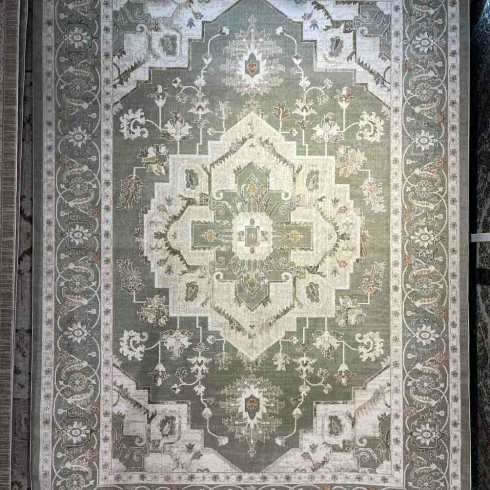 سجاد تركي بوهيمي اورنات G0641A اخضر مقاس 100*300