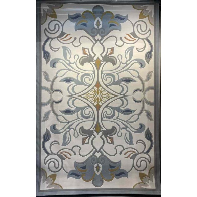 سجاد تركي بالاس S0190A ابيض سماوي مقاس 400*400