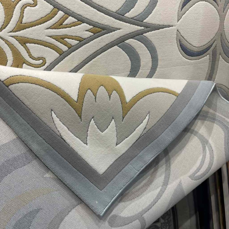 سجاد تركي بالاس S0190A ابيض سماوي مقاس 400*400