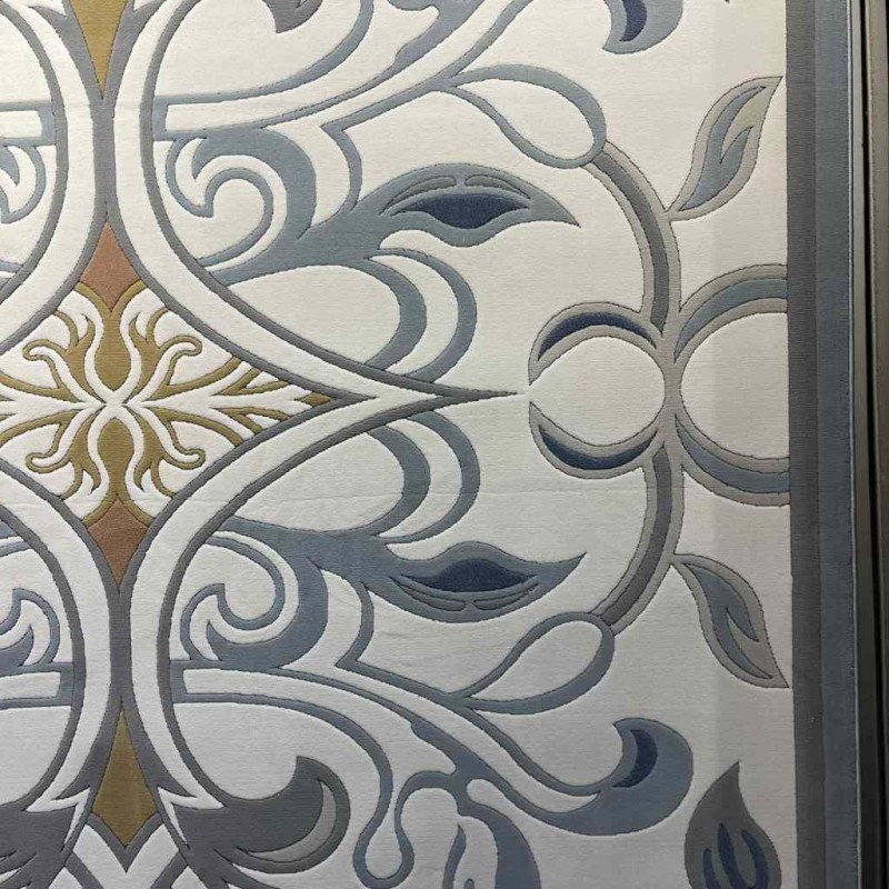 سجاد تركي بالاس S0190A ابيض سماوي مقاس 400*400