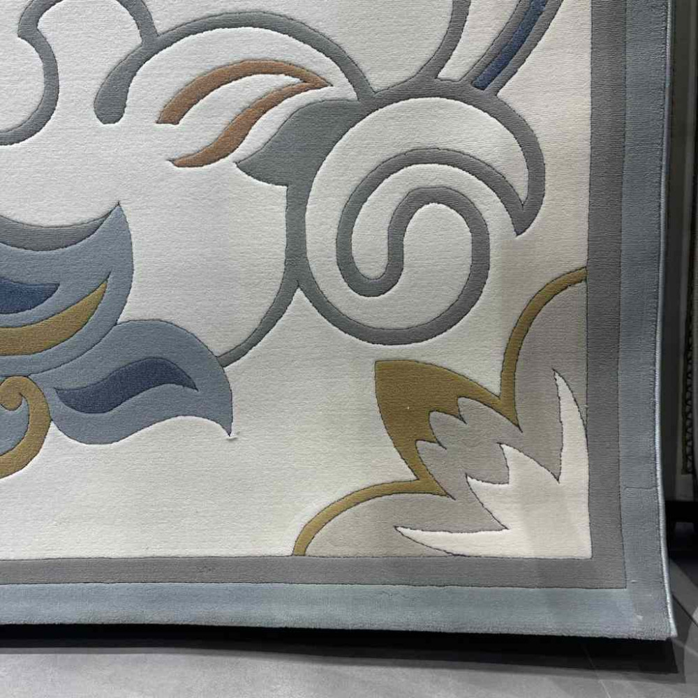 سجاد تركي بالاس S0190A ابيض سماوي مقاس 500*600